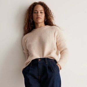 NWT Madewell Cable Pullover Sweater